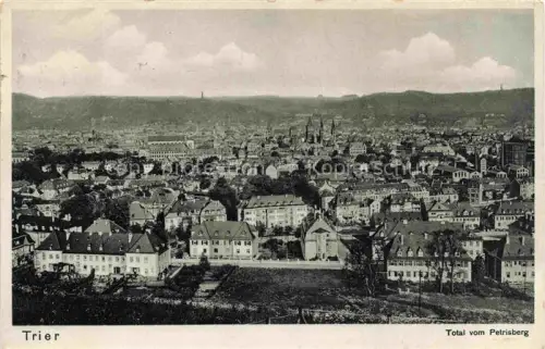 AK / Ansichtskarte TRIER  CITY Petrisberg Stadtpanorama Dom Kirche Daecher Wallfahrt