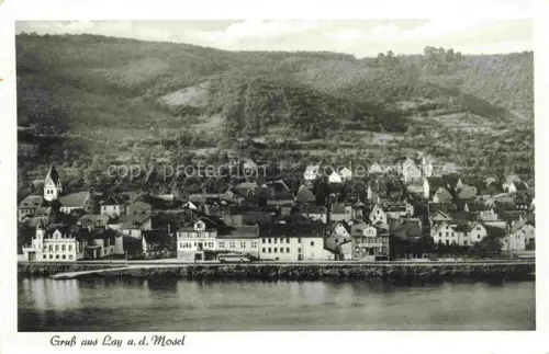 AK / Ansichtskarte Lay Mosel Koblenz Mosel Stadtpanorama Weinberge Kirche Ufer