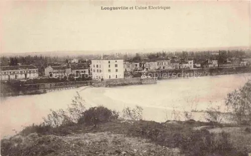 AK / Ansichtskarte Longueville 47 Lot-et-Garonne Usine-Electrique Fluss Ortschaft Industriegebaeude Wiesen Panorama
