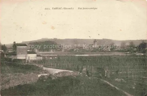 AK / Ansichtskarte Barsac BORDEAUX 33 Gironde Weinberge Kirche Ortschaft Huegel Felder Panoramablick