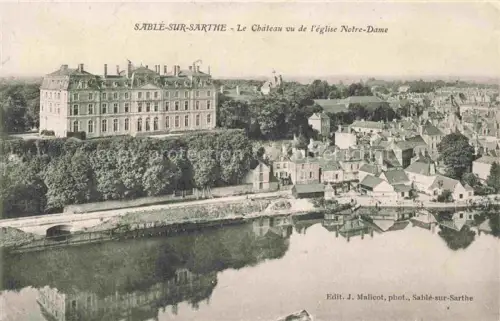 AK / Ansichtskarte Sable-sur-Sarthe La FLECHE 72 Sarthe Château Église-Notre-Dame Sarthe Fluss Altstadt Spiegelung Panorama