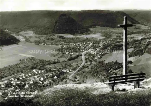 AK / Ansichtskarte Bad Ditzenbach Nordalb Talblick Kreuz Bank Dorf Felder Berge