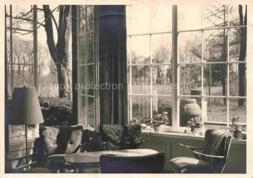 AK / Ansichtskarte Eichholz Siegkreis Hotel Lounge Wintergarten Panoramafenster Garten Park Sessel