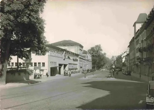 AK / Ansichtskarte SCHAFFHAUSEN  SH Bahnhofplatz Theater Strassenbahn Strassenszene Gebaeude