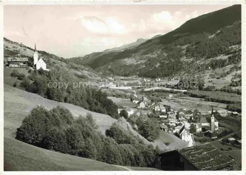 AK / Ansichtskarte Truns Trun Surselva GR Wallfahrtskirche-Maria-Licht Kirche Bergtal Dorf Wiesen Wald Berge