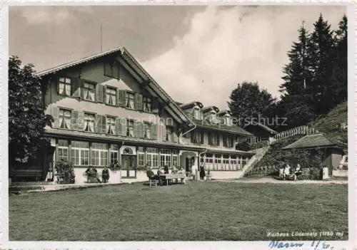 AK / Ansichtskarte Luedernalp Napf Schuepfheim BE Kurhaus Hotel Gaeste Terrasse Wiese Wald Alp