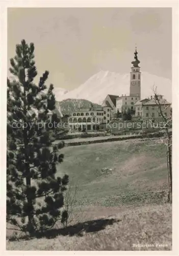 AK / Ansichtskarte Fetan Ftan GR Bellavista Hotel Kirche Kirchturm Berge Schnee Unterengadin