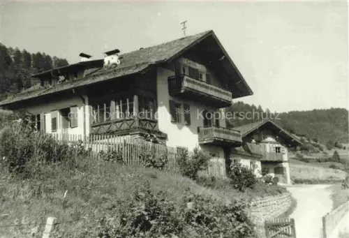AK / Ansichtskarte Truden Trodena BOLZANO Suedtirol IT Ferienheim-Gabrielli Bauernhaus Balkon Holzveranda Wald Fichten Wiese Suedtirol
