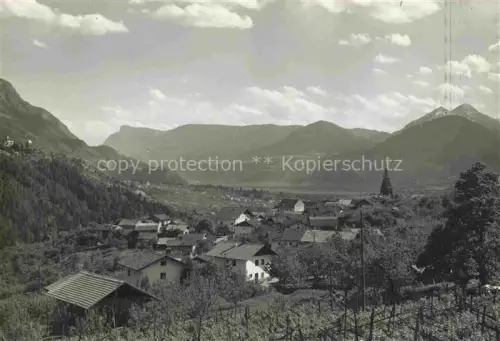 AK / Ansichtskarte Riffian Rifiano Trentino-Suedtirol Meran IT Riffian Rifiano Meran Dorf Kirchturm Tal Berge Weinbau Obstbaeume