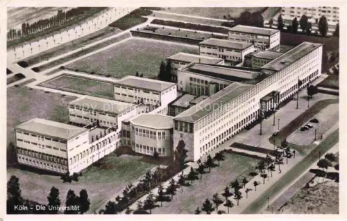 AK / Ansichtskarte KoeLN  RHEIN Universitaet-Koeln Universitaetsgebaeude Luftaufnahme Innenhof Modernismus Parkanlage Baeume