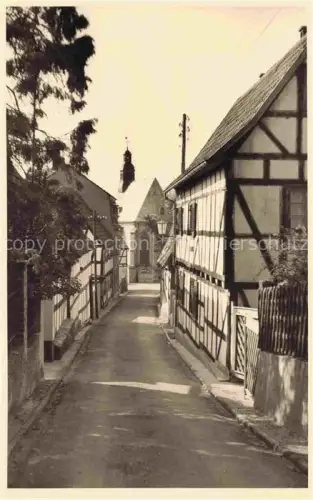 AK / Ansichtskarte Unkel Rhein Bad Honnef Remagen Rheinland-Pfalz Altstadtgasse Fachwerkhaeuser Kirche Gasse Historische-Altstadt Kirchturm