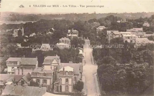 AK / Ansichtskarte VILLERS-SUR-MER Lisieux 14 Calvados Les-Villas Villen Baeume Strasse Haeuser Fliegeraufnahme