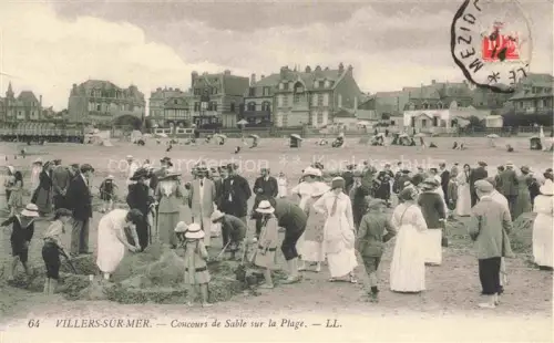 AK / Ansichtskarte VILLERS-SUR-MER Lisieux 14 Calvados Concours-de-Sable La-Plage Sandburgen Badegaeste Villen Kinder