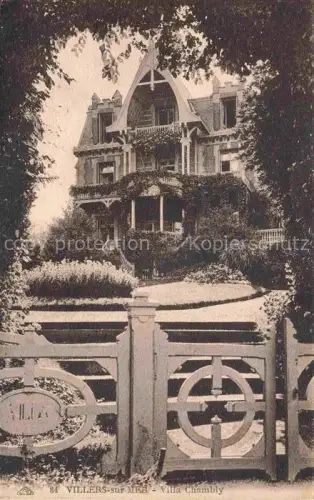 AK / Ansichtskarte VILLERS-SUR-MER Lisieux 14 Calvados Villa-Chambly Gartentor Jugendstilvilla Baeume Fassade Eingangstor