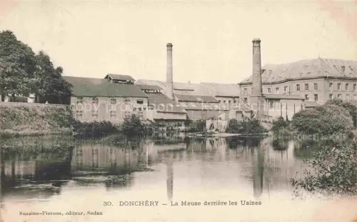 AK / Ansichtskarte Donchery SEDAN 08 Ardennes La-Meuse Usines Fabrikschlote Fluss Industrie Spiegelung