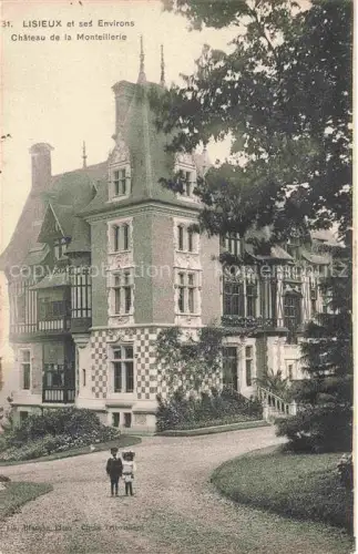 AK / Ansichtskarte LISIEUX 14 Calvados Château-de-la-Monteillerie Herrenhaus Fachwerkhaus Garten Kinder Baeume