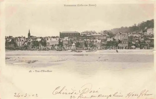 AK / Ansichtskarte HONFLEUR Lisieux 14 Calvados Stadtansicht Kueste Hafen Kirche Villen Ebbe Meer Rue-du-Dauphin