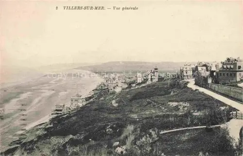 AK / Ansichtskarte VILLERS-SUR-MER Lisieux 14 Calvados Klippen Strand Villen Ortschaft Kueste Boulevard-Carnot Dijon