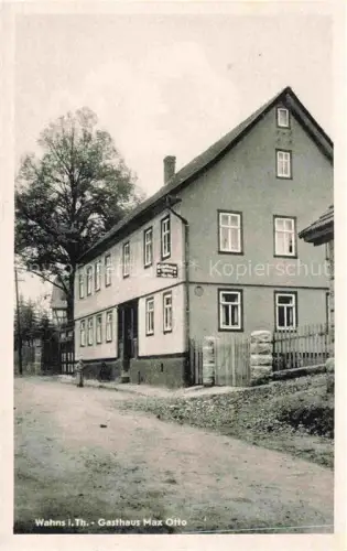 AK / Ansichtskarte Wahns Schmalkalden-Meiningen Thueringen Gasthaus-Max-Otto Dorfgasthaus Wohnhaus Strasse Baum