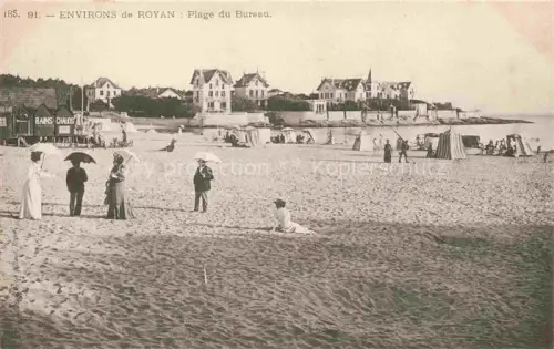 AK / Ansichtskarte ROYAN Poitiers-Charentes 17 Charente-Maritime Plage-du-Bureau Bains-Chauds Strand Strandgaeste Villen Meer Belle-Epoque