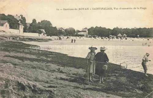 AK / Ansichtskarte SAINT-PALAIS-SUR-MER Rochefort 17 Charente-Maritime Plage Strand Fischerinnen Fischnetz Strandkorb Meer Baeume