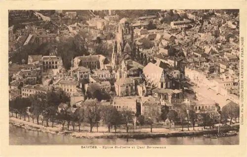 AK / Ansichtskarte SAINTES 17 Charente-Maritime Eglise-Saint-Pierre Quai-Reverseaux Charente Kathedrale Stadtansicht Fluss