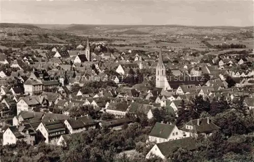 AK / Ansichtskarte ROTTENBURG  Neckar Stadtansicht Kirchtuerme Daecherlandschaft Huegel Felder Wohnhaeuser