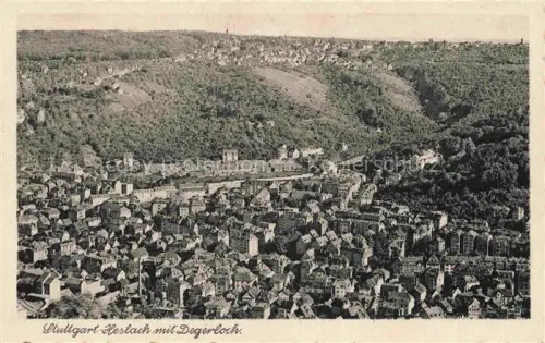 AK / Ansichtskarte Heslach STUTTGART BW Stadtansicht Degerloch Heslach Tal Wohnhaeuser Wald Vogelperspektive