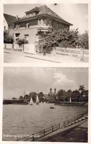 AK / Ansichtskarte FRIEDRICHSHAFEN Bodensee BW Bodensee Segelboote Villa Kirche Uferpromenade Segelboote