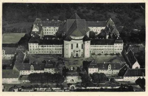 AK / Ansichtskarte Wiblingen ULM DONAU BW Schloss Kloster Fliegeraufnahme Kirche Klostergebaeude Innenhof Luftbild