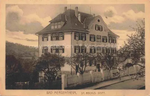 AK / Ansichtskarte BAD MERGENTHEIM BW St-Rochus-Stift Gebaeude Garten Baum Jugendstil Kurort
