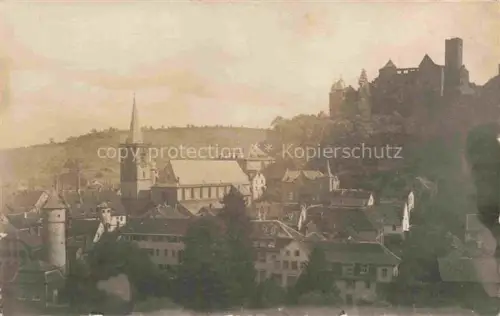 AK / Ansichtskarte Wertheim Main BW Kirche Burg Stadtansicht Daecher Turm Wohnhaeuser