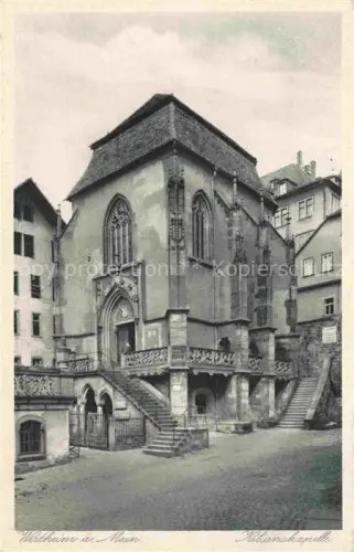 AK / Ansichtskarte Wertheim Main BW Kilanskapelle Kapelle Gotik Portal Treppe Gitter Altstadt