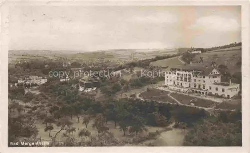 AK / Ansichtskarte BAD MERGENTHEIM BW Kuranlage Hotel Park Baeume Wiesenlandschaft Panorama
