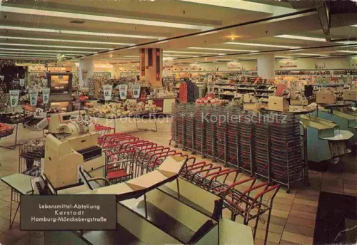 AK / Ansichtskarte HAMBURG  CITY Karstadt Moenckebergstrasse Lebensmittelabteilung Supermarkt Einkaufswagen Kassen Innenaufnahme