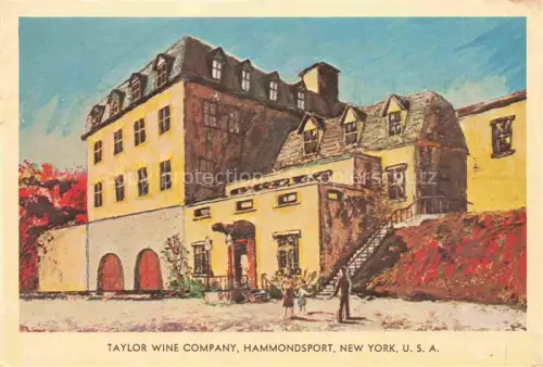 AK / Ansichtskarte Hammondsport New York USA Taylor-Wine-Company Weingut Finger-Lakes Herrenhaus Weinbau Weinberg Gebaude
