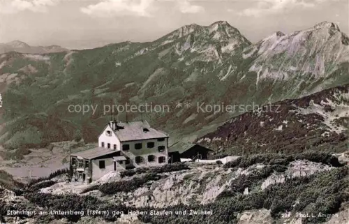 AK / Ansichtskarte Stoehrhaus 1894m Untersberg Zwiesel Bayern Stoehrhaus Untersberg Hoher-Staufen Zwiesel Berghaus Bergpanorama Berchtesgaden