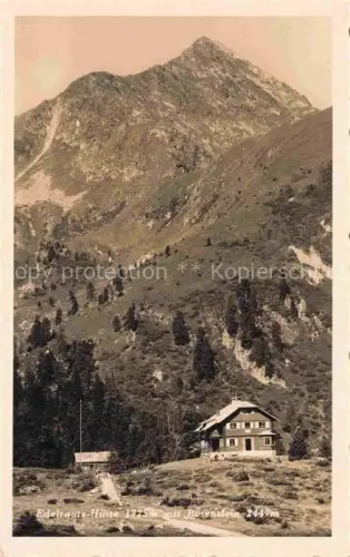AK / Ansichtskarte Edelraute-Huette 1725m Rottenmann Steiermark AT Edelraute-Huette Hoebenstein Scheibjalm Berghaus Wald Berge