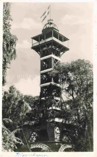 AK / Ansichtskarte COPENHAGEN Kobenhavn Kjoebenhavn Kopenhagen DK Zool-Have Udsigtstaarnet Aussichtsturm Zoologischer-Garten Holzturm Daenische-Flagge