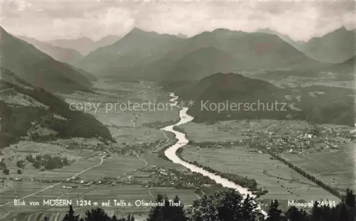 AK / Ansichtskarte Moesern Telfs Tirol AT Inn Oberinntal Telfs Tal Berge Fluss Wiesen Alpen