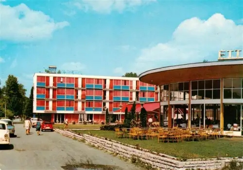 AK / Ansichtskarte Balatonszemes Étterem Turista-Hotel Modernist Balaton Terrasse Ferienkomplex