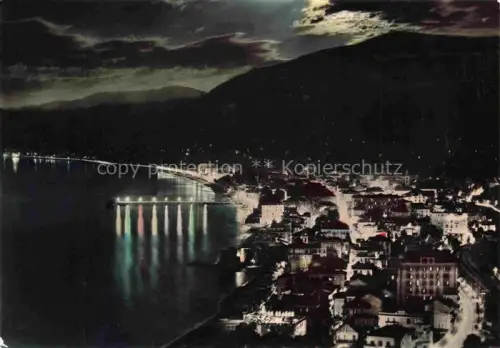 AK / Ansichtskarte ALAssIO Savona Liguria IT Riviera-dei-Fiori Nachtansicht Hafen Promenade Kuestenstadt Beleuchtung
