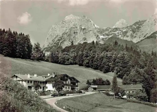 AK / Ansichtskarte RAMSAU  Berchtesgaden Bayern Berggasthof-Datzmann Berglandschaft Gebirgspanorama Alm Wiese Tannen Gehoeft