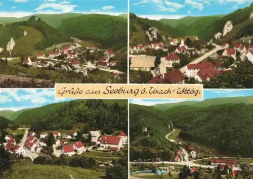 AK / Ansichtskarte Seeburg Bad Urach BW Dorf Mehrbildkarte Tallandschaft Felsen Haeuser Baeume Wiesen Urach