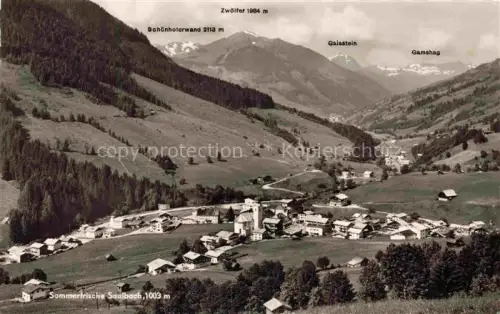 AK / Ansichtskarte Saalbach -Hinterglemm Pinzgau-Pongau AT Panorama Bergdorf Schoenhoferwand Zwoelfer Gaisstein Gamshag Kirche Sommerfrische