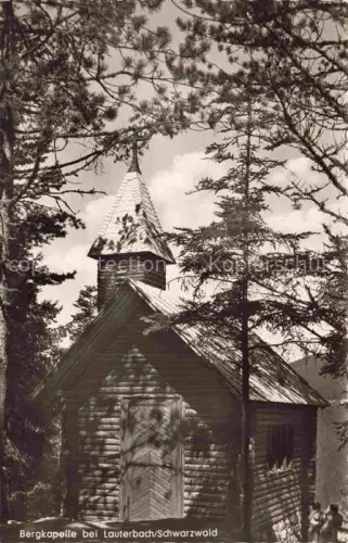 AK / Ansichtskarte Lauterbach Schwarzwald Bergkapelle Holzkapelle Kirchturm Baeume Schwarzwald Wald