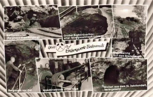 AK / Ansichtskarte Bodenmais Regen Bayern Erzbergwerk Barbarastollen Bergmann Maschinenraum Erzfoerderung Bremsberg Stollen Bergbau Silberberg