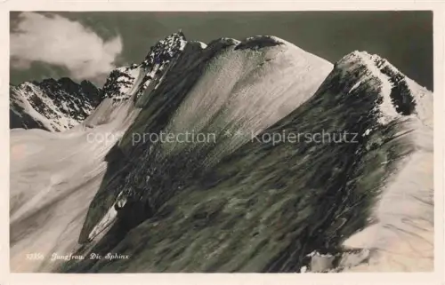AK / Ansichtskarte Jungfrau 4167m BE Die-Sphinx Berggipfel Schnee Gletscher Fels Alpen