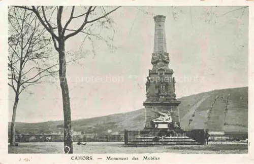 AK / Ansichtskarte Cahors-en-Quercy 46 Lot Monument-des-Mobiles Denkmal Obelisk Baum Huegel Park Gedenkstaette