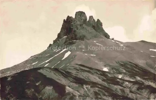 AK / Ansichtskarte Adelboden Frutigen BE Tschinggelochtighorn Felsen Schnee Berg Gipfel